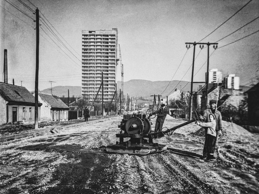 Trakošćanska ulica u izgradnji 1967. godine (foto Andor Janči)